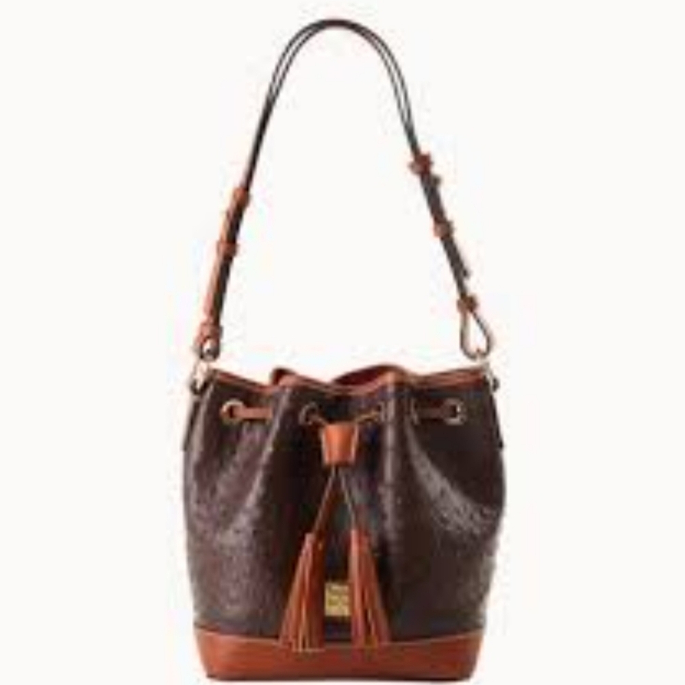 Dooney & Bourke Ostrich Small Crossbody Drawstring